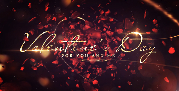 Valentines Day Message Romantic Video With Animated Rose Petal Transitions