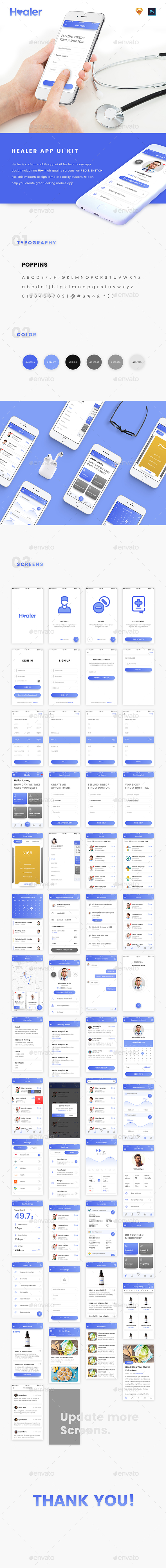 Healer UI Kit - User Interfaces Web Elements