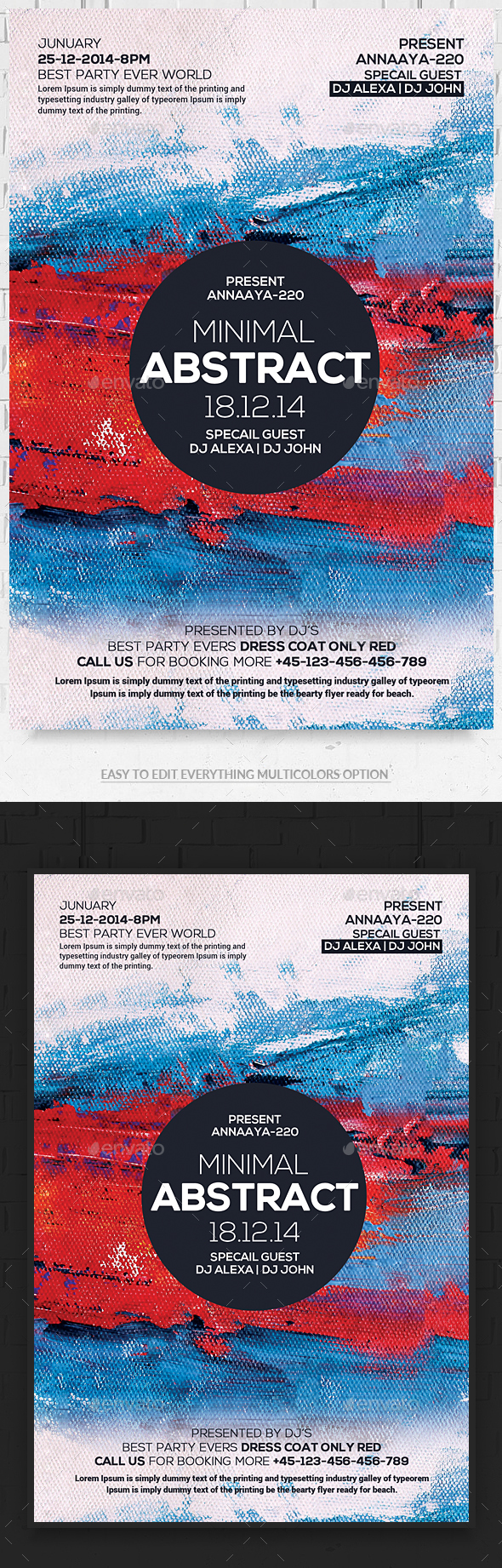 Minimal Abstract Flyer - Clubs & Parties Events