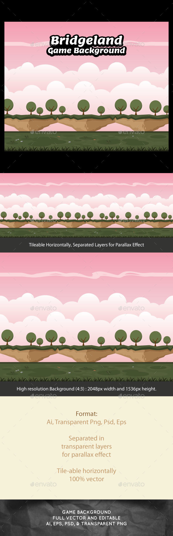 Bridgeland Game Background - Backgrounds Game Assets