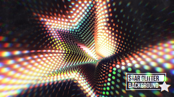 Colored Star Glitter Vj Loop