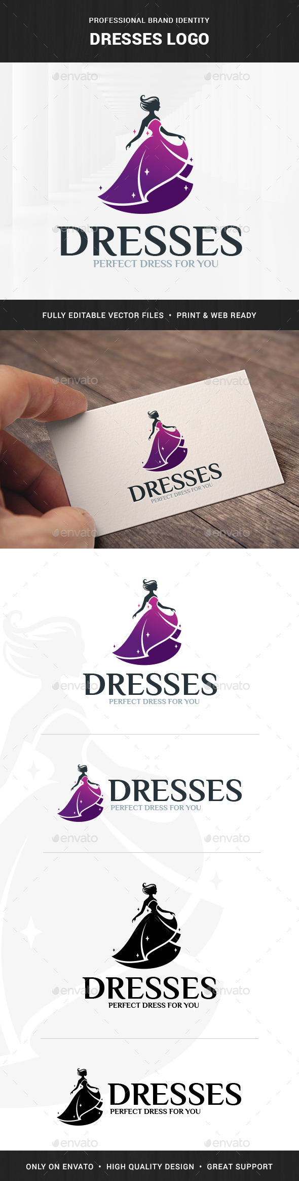 Dresses Logo Template - Humans Logo Templates