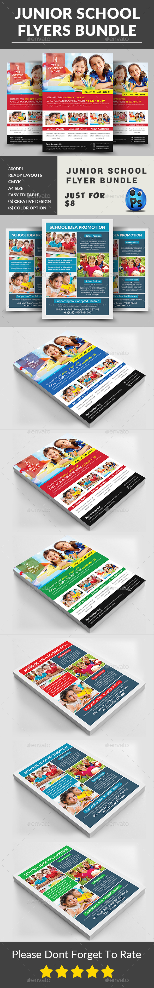 Junior School Flyers Bundle - Corporate Flyers