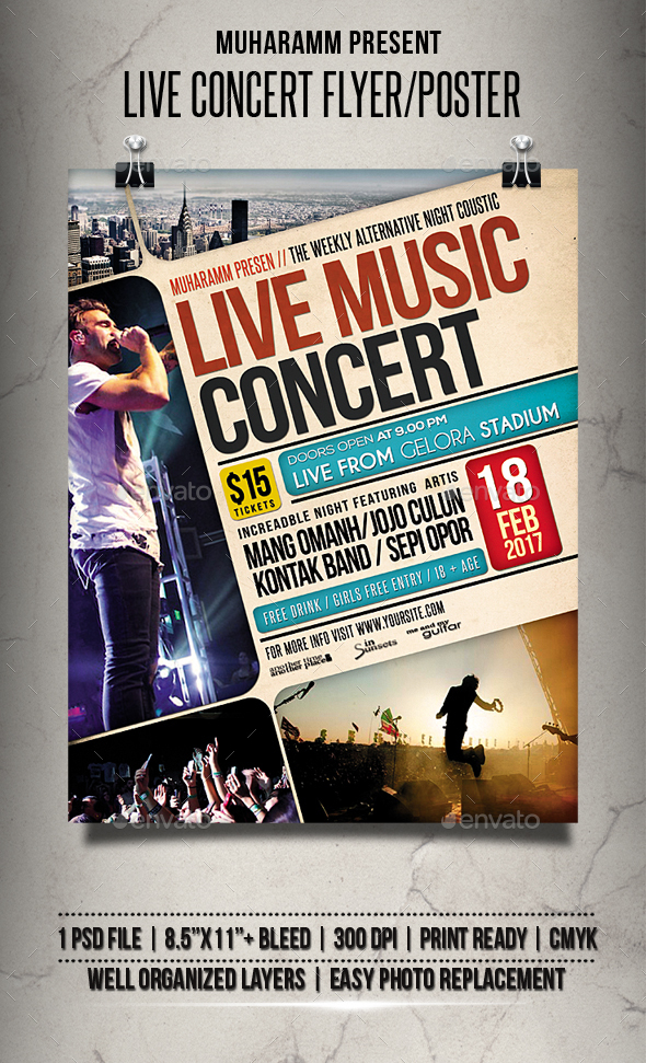 LIVE SHOW FLYER Music Band Live Performance Flyer Template - Venngage main image 4