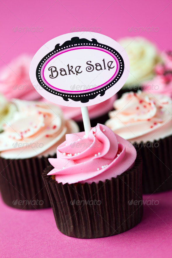 Cupcakes for a bake sale - Stock Photo - Images