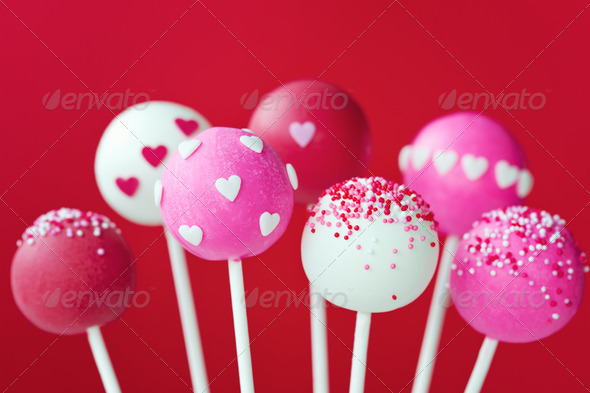 Valentine cake pops - Stock Photo - Images