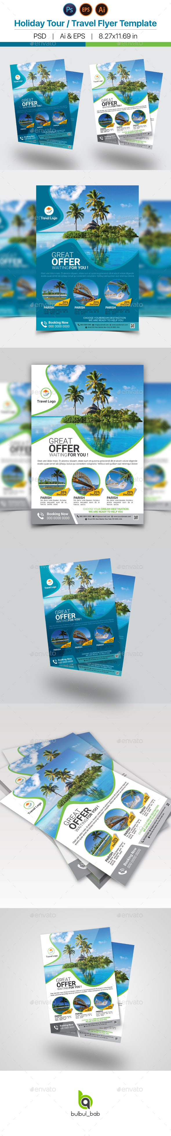 Holiday Travel / Tour Flyer Template - Holidays Events