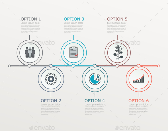 Timeline, Infographics Template with Stepwise Structure. - Infographics