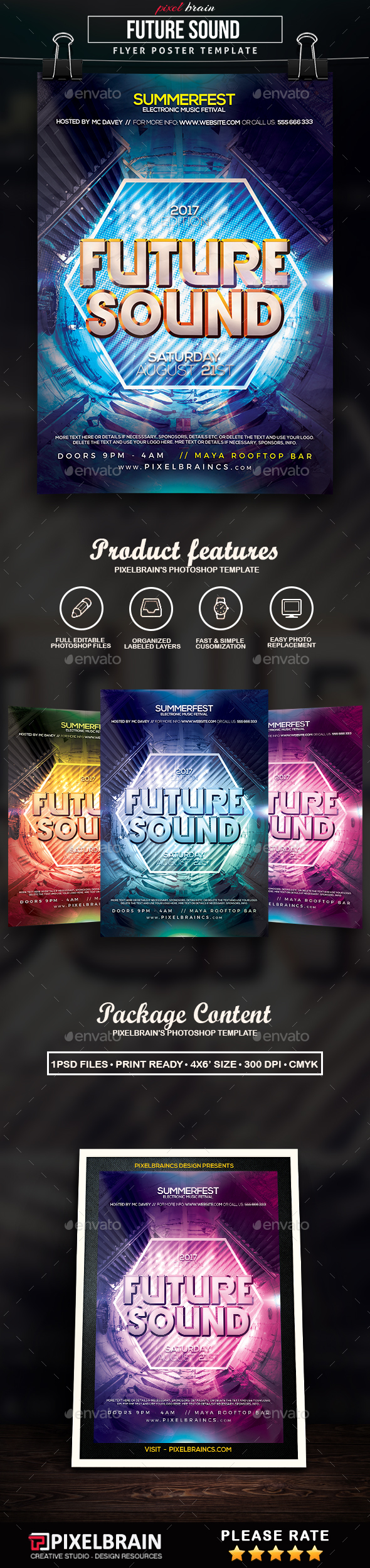 Future Sound Flyer Template - Clubs & Parties Events