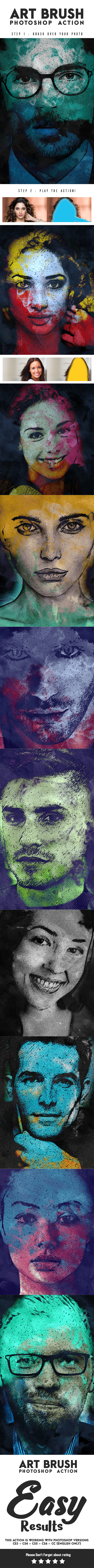 Art Brush Photoshop Action - Photo Effects Actions