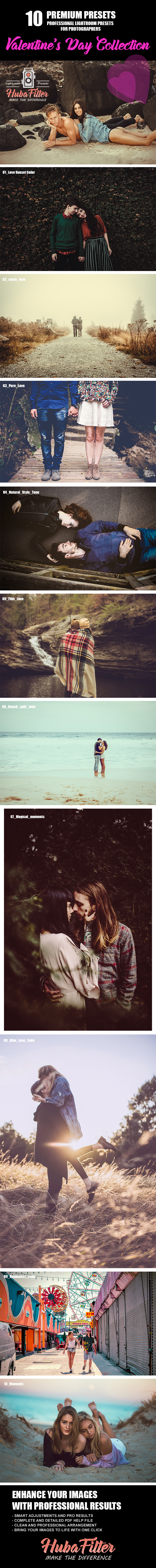 10 Valentine's Day Lr Preset Collection - Lightroom Presets Add-ons