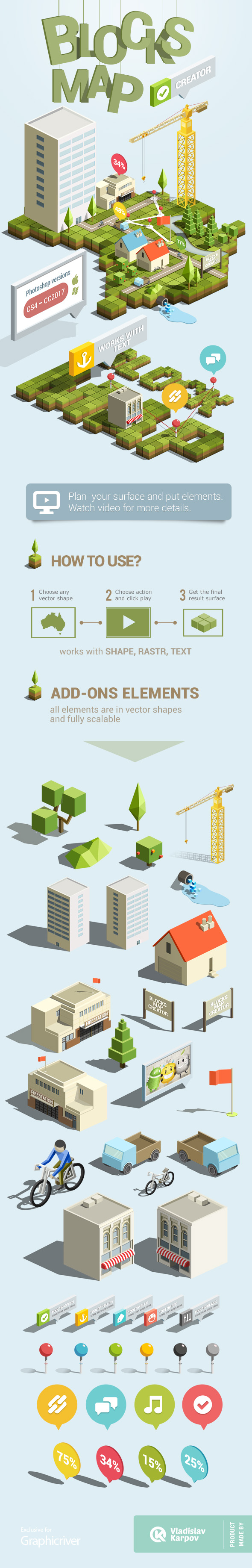 Blocks Map Creator - Actions Photoshop