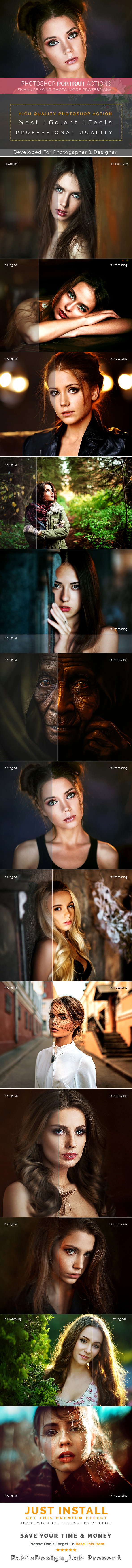 Photoshop Portrait Actions by FabioDesign_Lab | GraphicRiver