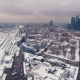 Aerial Video Footage Snowy Business Center Moscow City - VideoHive Item for Sale