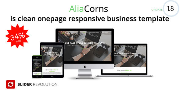 AliaCorns - OnePage HTML5 Responsive Business Template - Corporate Site Templates