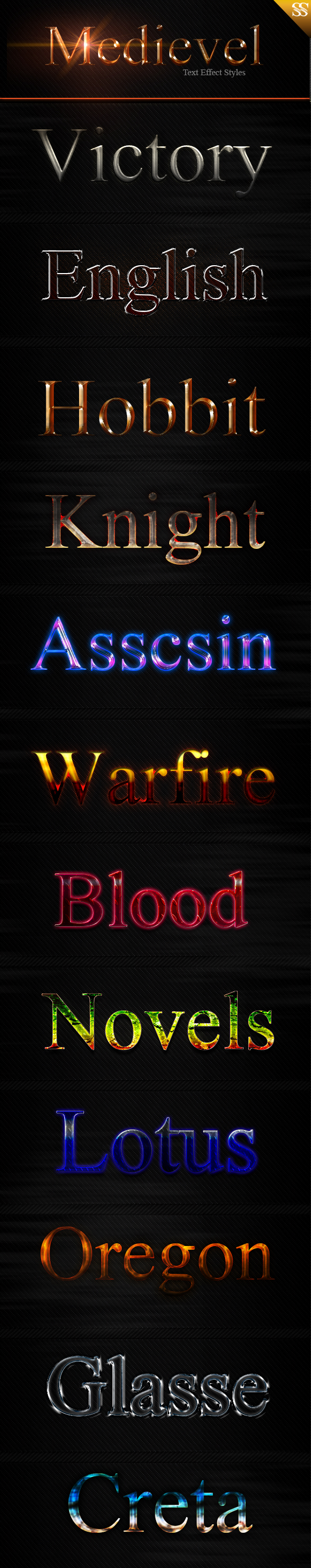 Medievel Text Effect Styles - Text Effects Styles