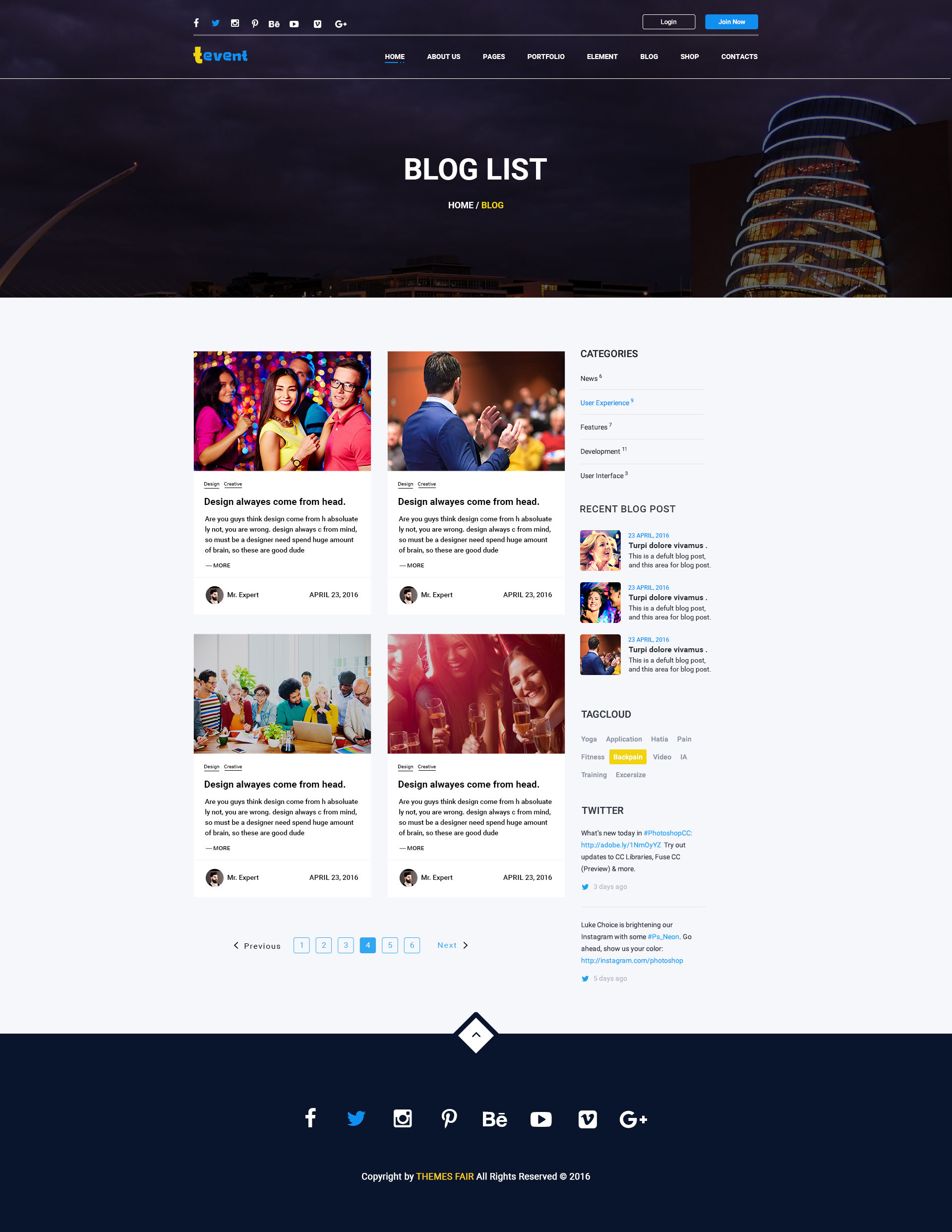 T Event - Event Conference & Meetup PSD Template