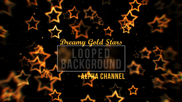 Gold Star Particles Background