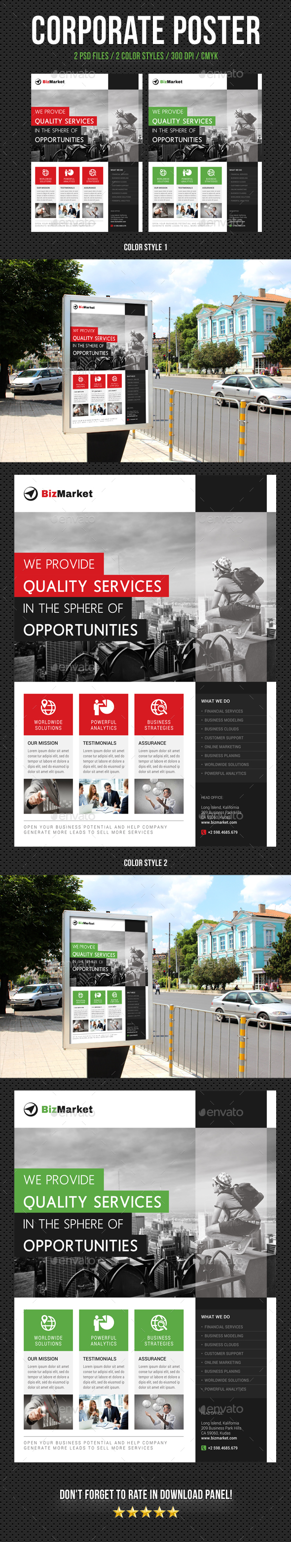 Corporate Business Poster Template V16