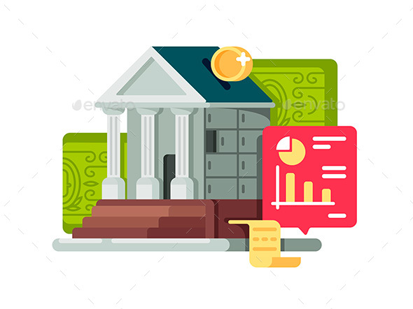 Bank and Banking Finance Icon - Miscellaneous Vectors