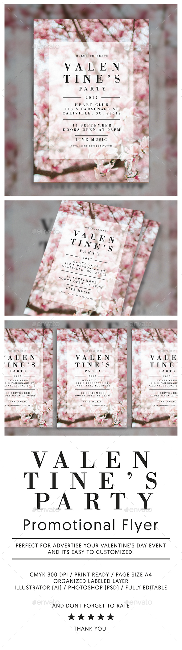 Valentine's Party Flyer - Events Flyers