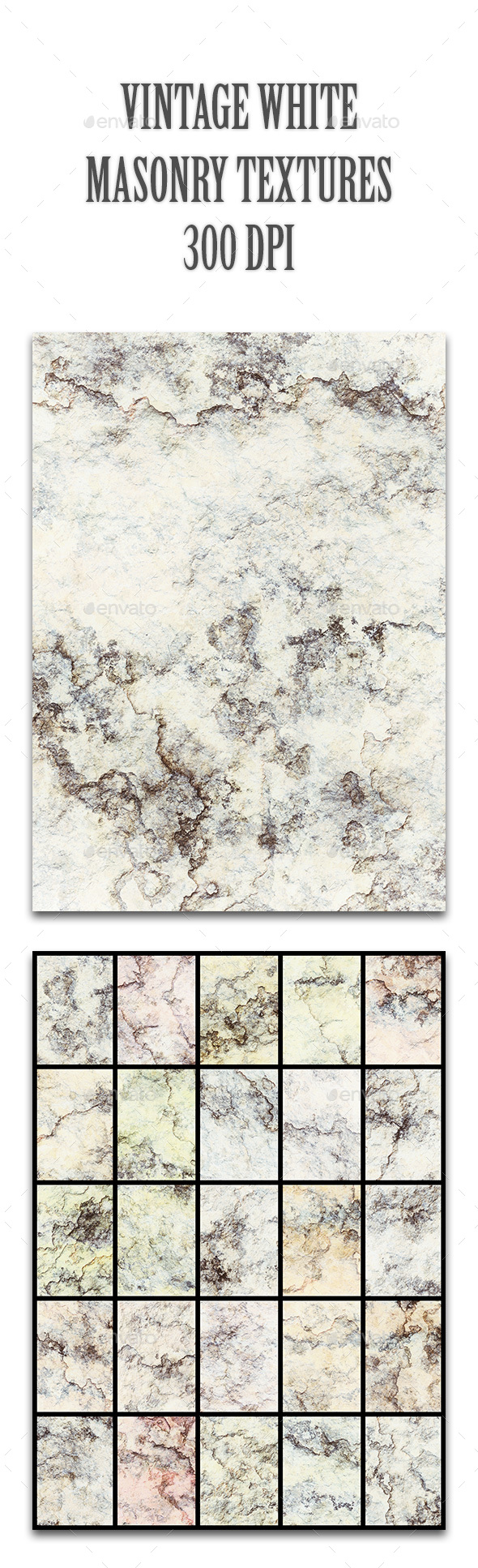 Vintage White Masonry Textures - Stone Textures