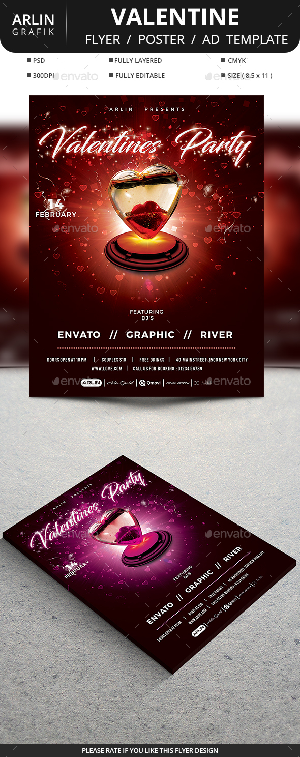 Valentine Flyer Template - Events Flyers