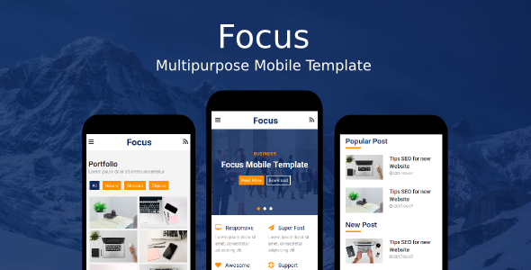 Fabulous Focus - Multipurpose Mobile Template