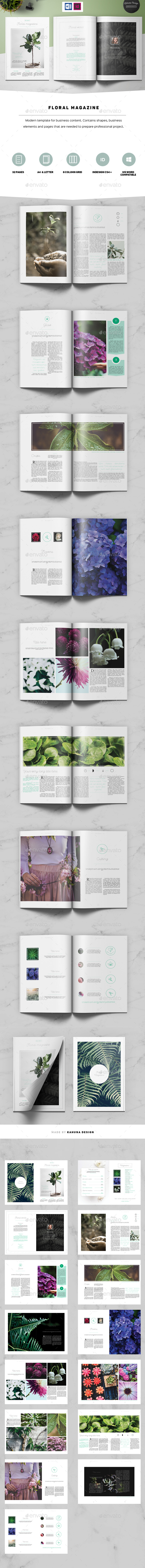 Floral Magazine - Magazines Print Templates