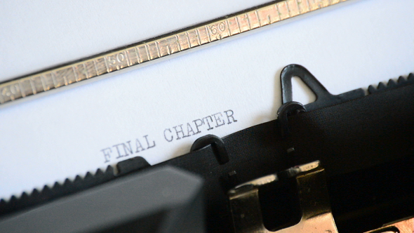Typing Final Chapter with a Typewriter alt