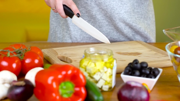 Preparing Fresh Ceasar Salad