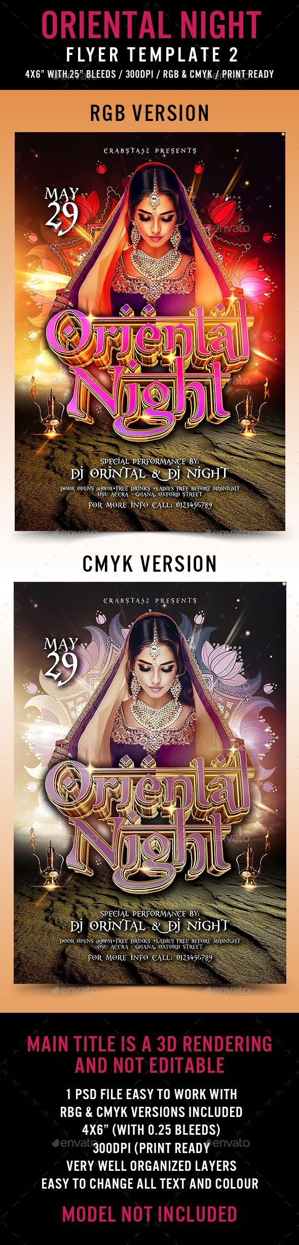 Oriental Night Flyer Template 2 - Events Flyers