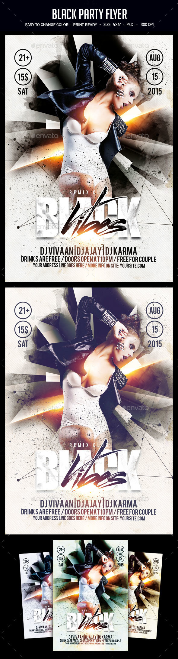 Black Party Flyer - Clubs & Parties Events