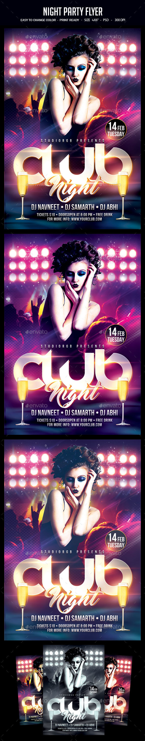 Night Party Flyer - Clubs & Parties Events