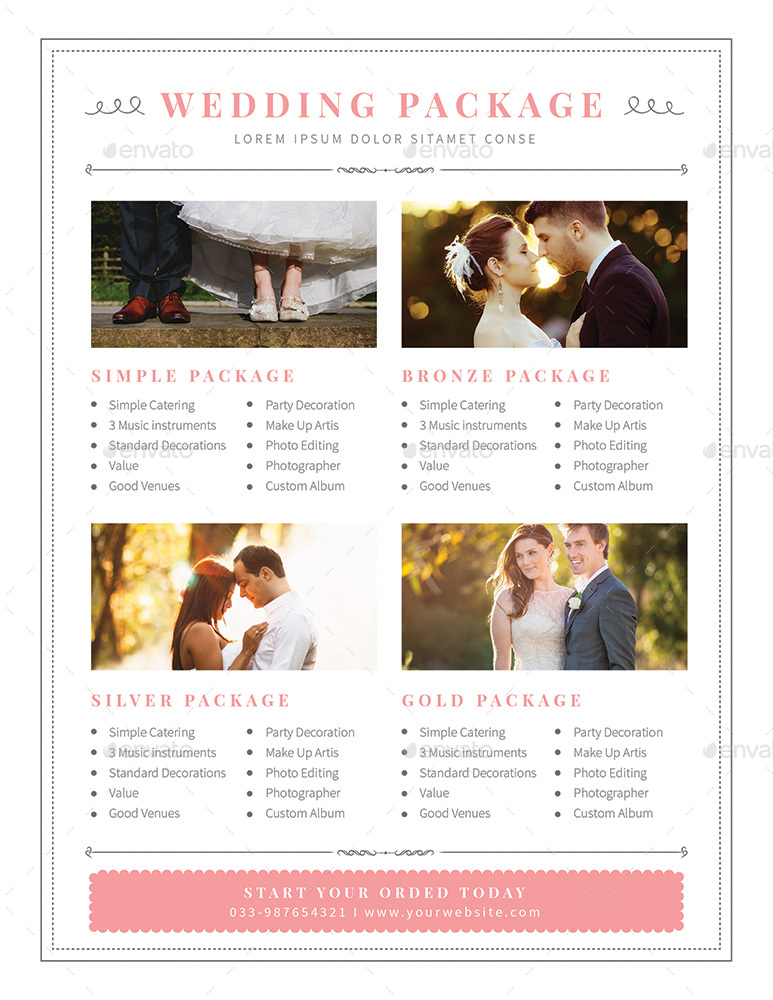 Modern Clean Simple Wedding Planner Flyer, Print Templates | GraphicRiver