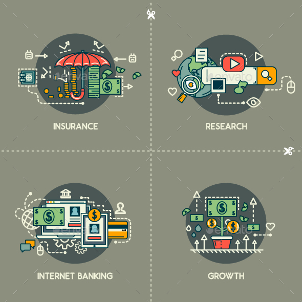 Insurance, Research, Internet Banking, Growth - Concepts Business