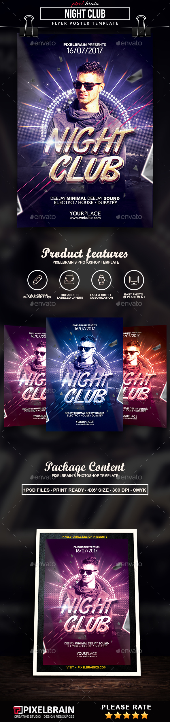 Night Club Party Flyer Template - Clubs & Parties Events