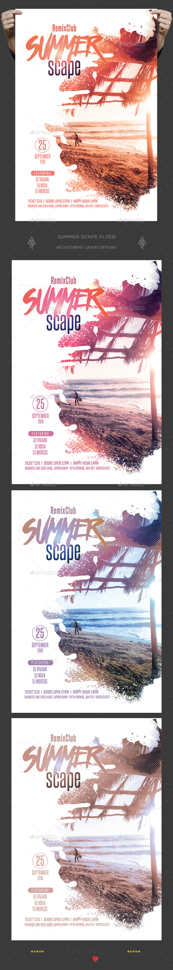 Summer Scape Flyer - Clubs & Parties Events
