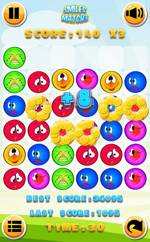 Smiles Match3 - HTML5 Game + Android + AdMob (Construct 3 | Construct 2 ...