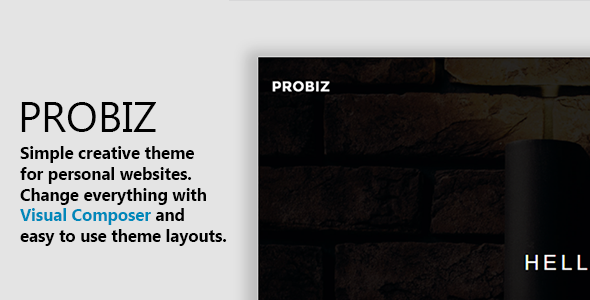 Probiz - Minimal WordPress Personal Portfolio Theme - Portfolio Creative