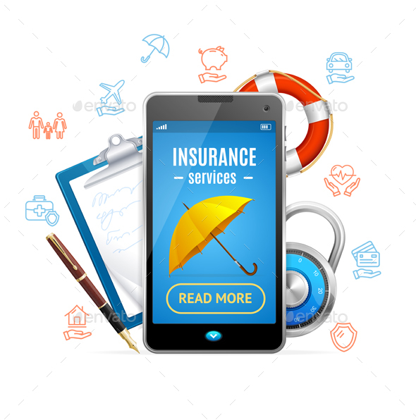 Concept Insurance Support Service. Vector - Conceptual Vectors