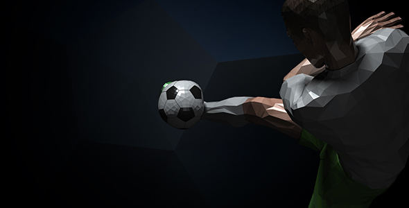 Soccer Kick Player Logo