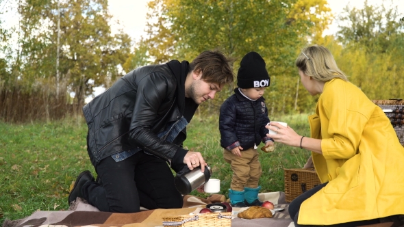 Family Picnicking in the Park. alt