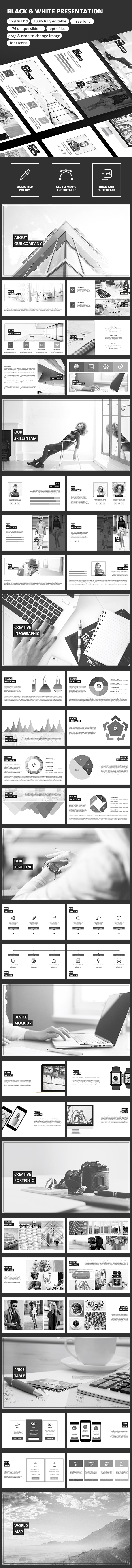 Black & White - PowerPoint Presentation - Business PowerPoint Templates