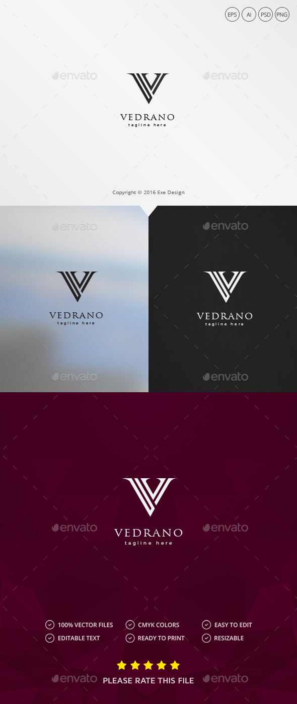 Letter V Logo by Exe-Design | GraphicRiver