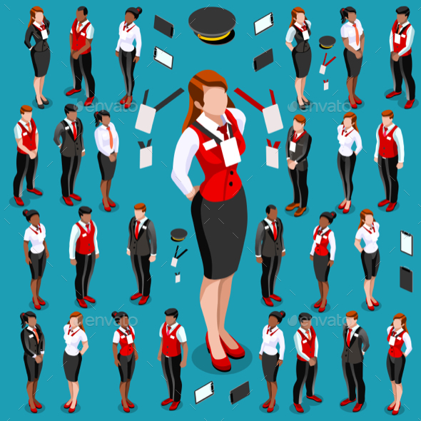 Isometric People Icon Set - People Characters