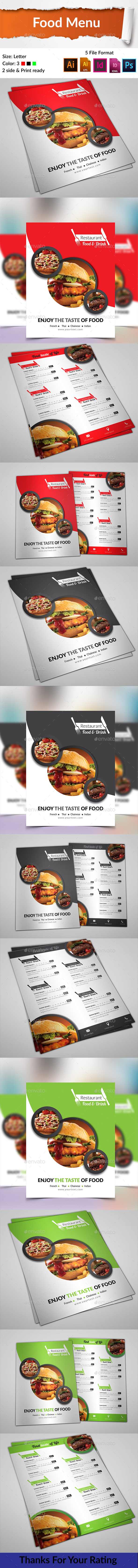 Food Menu - Food Menus Print Templates