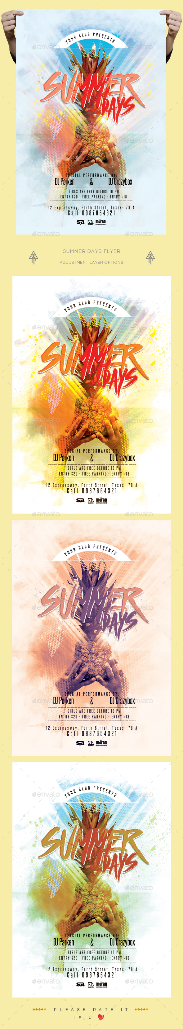 Summer Days Flyer - Clubs & Parties Events