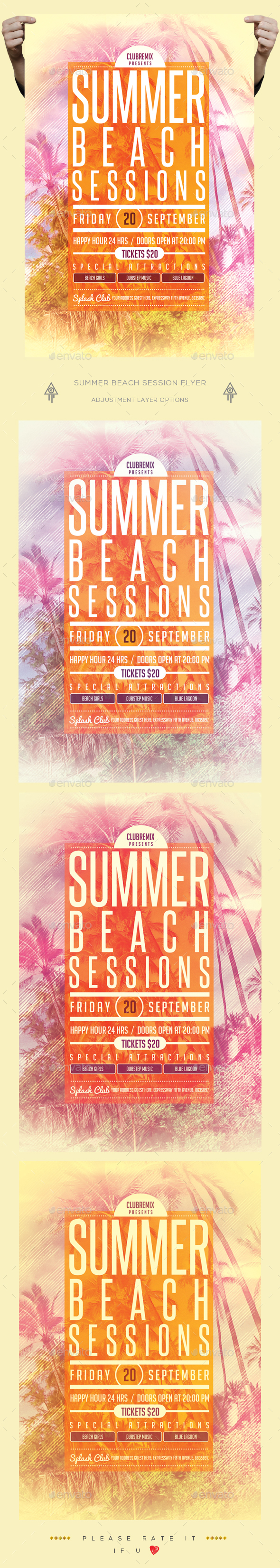 Summer Beach Session Flyer - Clubs & Parties Events