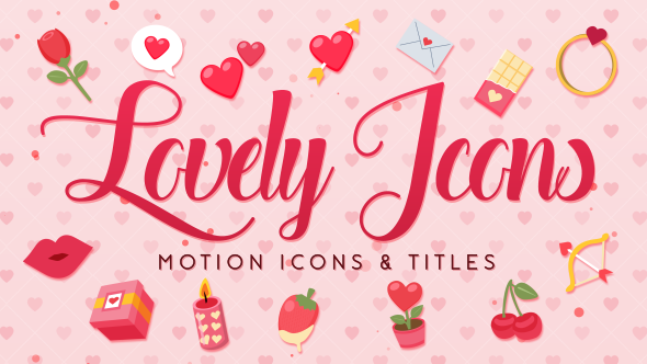Lovely Motion IconsTitles - VideoHive 19400291